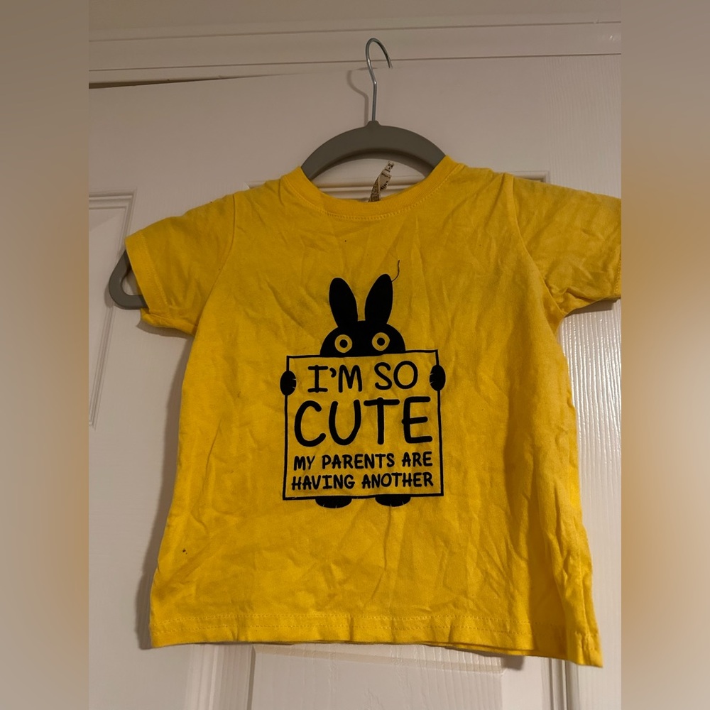 Kids pregnancy announcement shirt